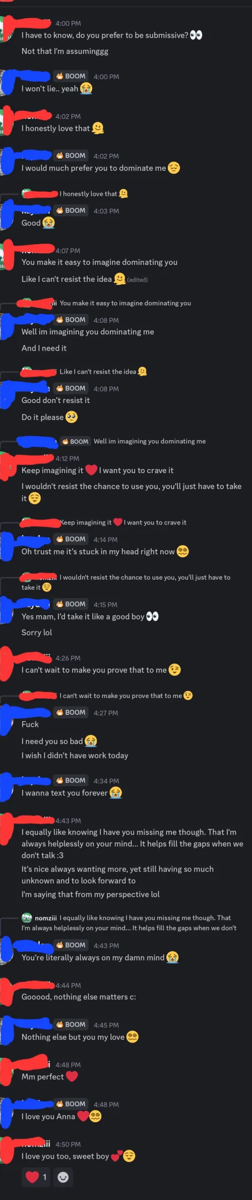 Very new to femdom... Am I doing it right (I'm the red/dom in the screenshot)? It intrigues me so much, but I've never experienced this dynamic before. I kinda love it. 