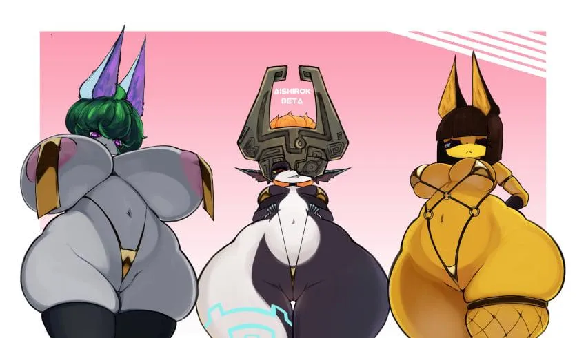 Vex, Midna and Ankha, the holy trifecta of stacks ^^ (aishirokbeta)