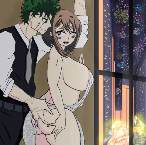 Villain Deku ass squeeze Heroine Ochako (@RuckZart)