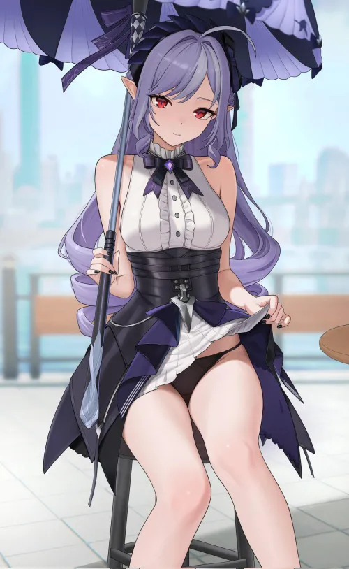 Vivian letting you peek below her skirt (IR_who)