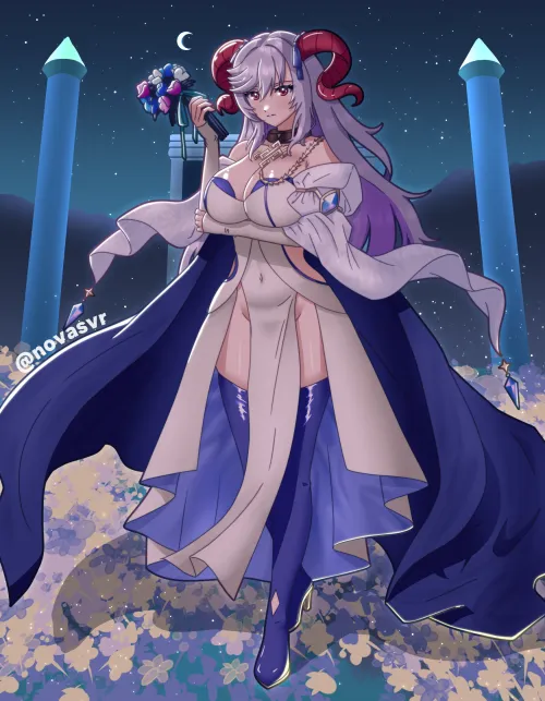 Vote for Freyja from FEH CyL10 campaign Day 7: Freyja dressed as Eitr!! (commission by @novasvr)