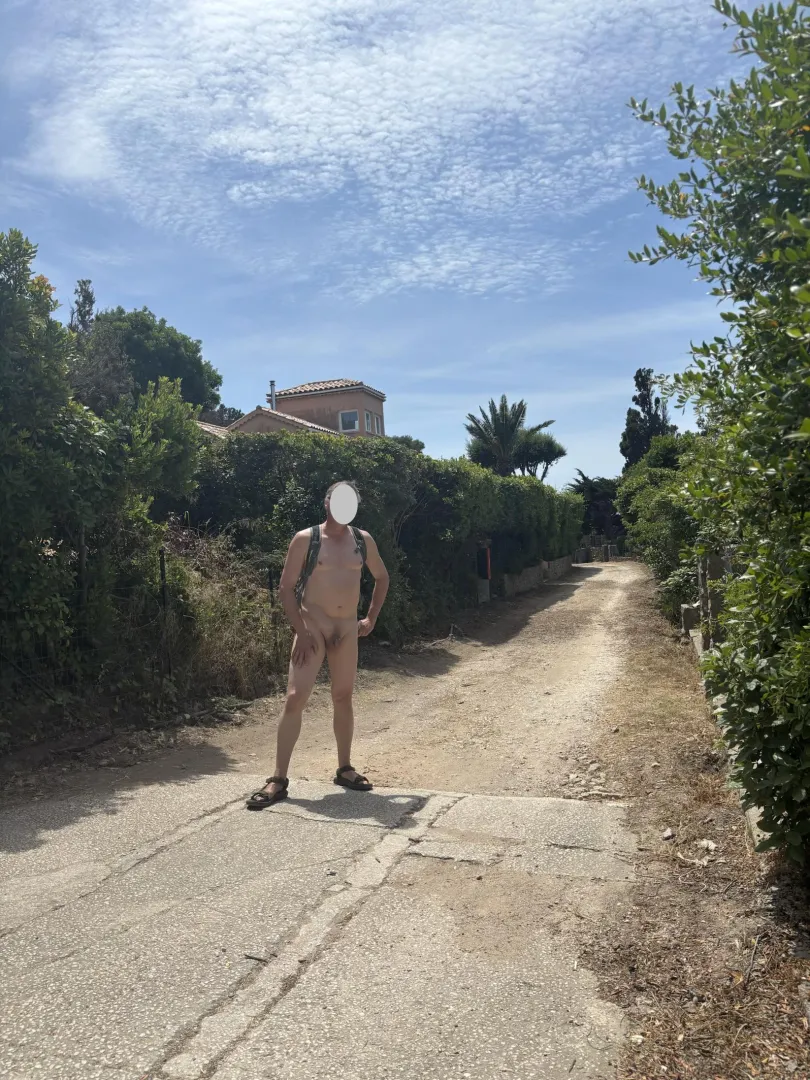 Walking around without any clothes on