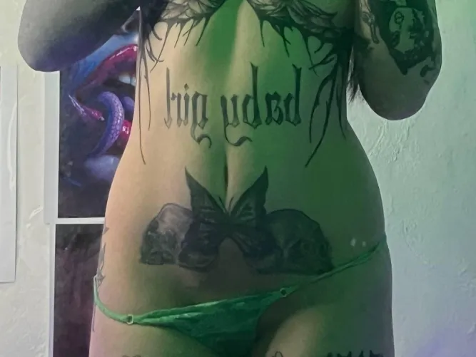 wanna lick my womb tattoo?