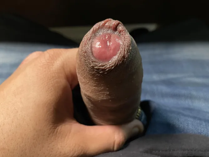 Wanna lick some pre-cum from uncut desi cock??