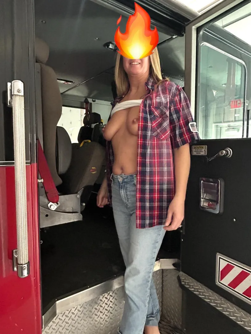 Wanting to ride the fire engine