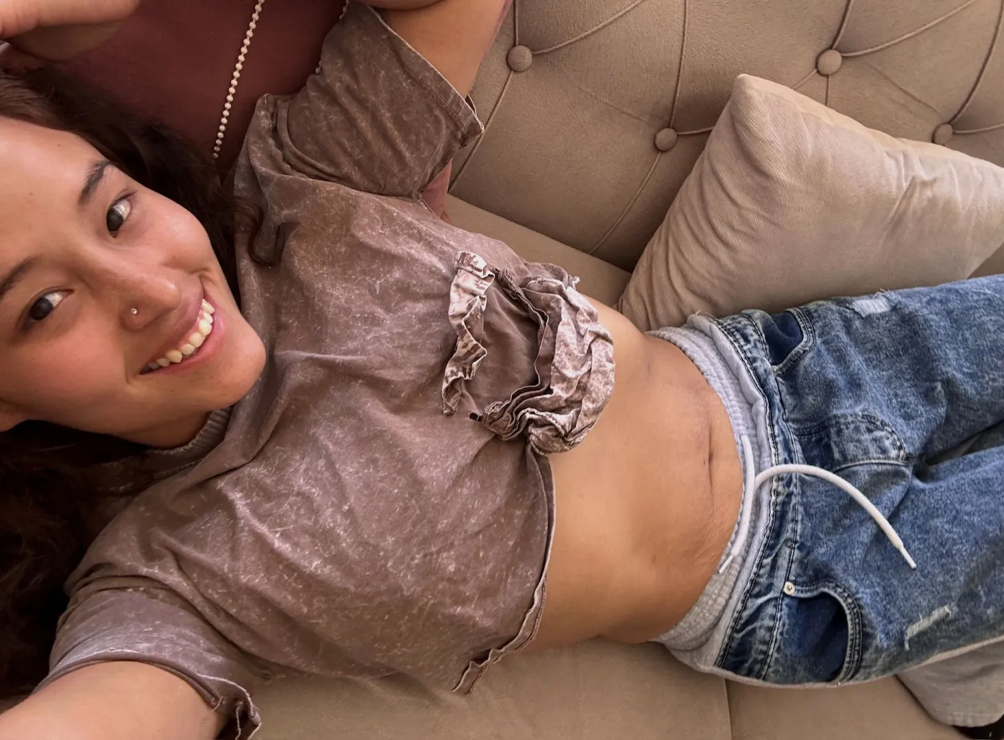 Warm up my soft squishy peruvian belly