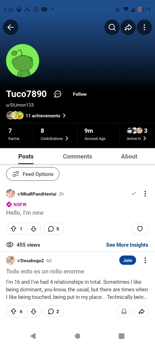 WARNING. MINOR/AND-OR PEDO. Please check the profiles of people you roleplay with before you message them.