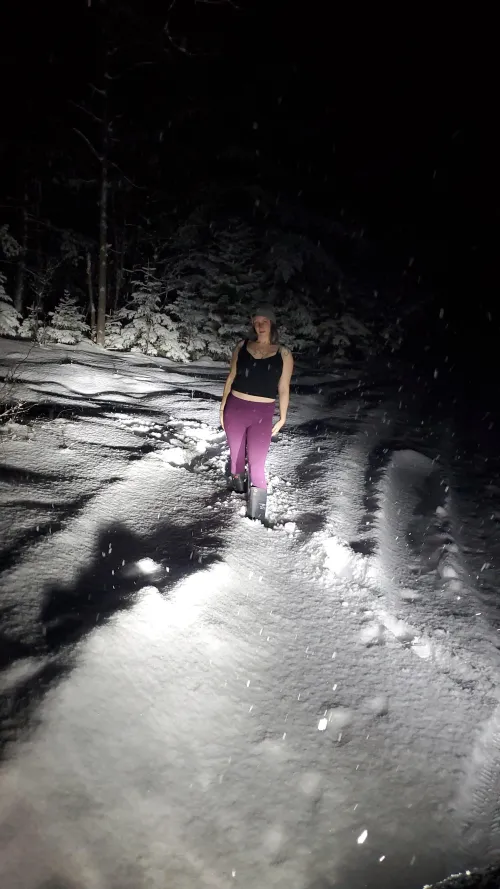 Wasn't prepared but had to take advantage of a beautiful snowfall!