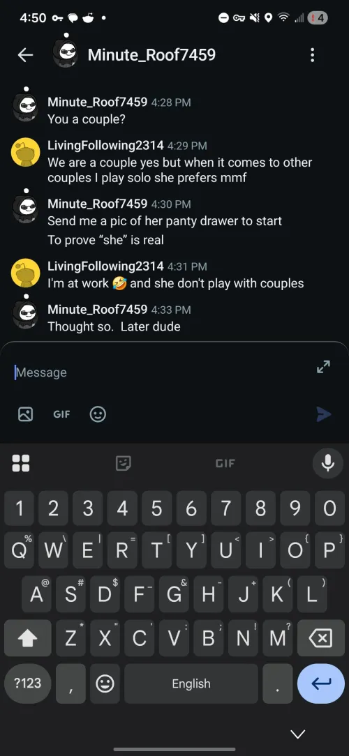 Watch out for this guy he's a weirdo 