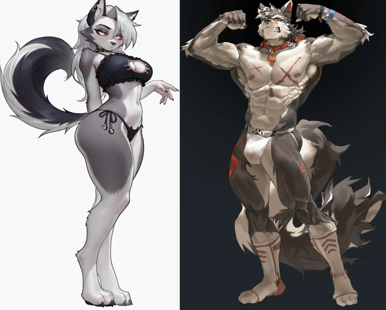 We both signed up to be part of an experimental program that involved transforming humans into anthros. What we didn’t know was that we would be forced to become the opposite gender and wear very little clothing. (I’m a girl who becomes right. You ar