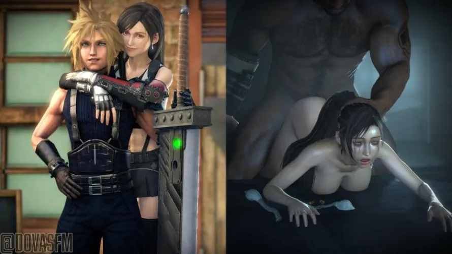 We can all agree that Tifa for sure has NTR'd Cloud, right? (Image by DovaSFM)