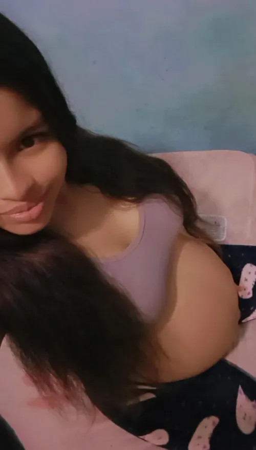 We had fun today, I'm hot, my belly is sexy, right?