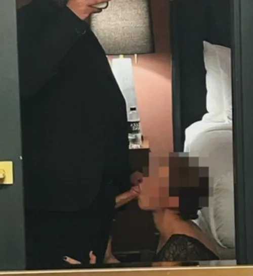 We snuck away from the wedding for a sensual blowjob