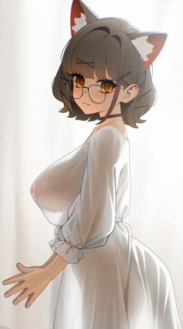 Wearing a see through dress