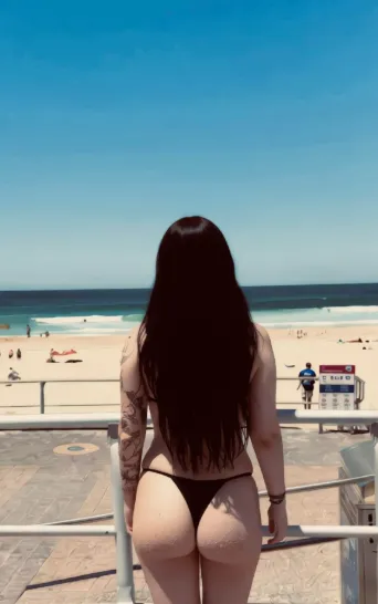 Wearing panties to the beach and not bathers