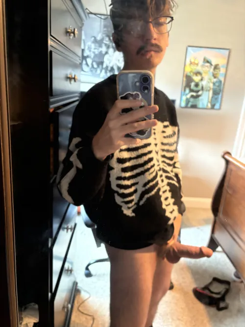 What do you wanna play with? Stache or the bone?