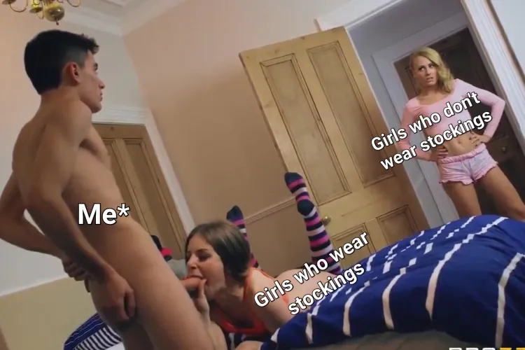 When She Wears Stockings... just Bend Over 