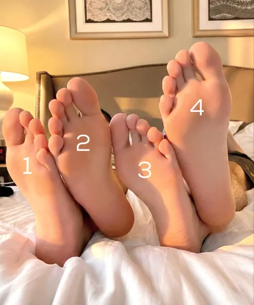 Which foot are you tasting first?