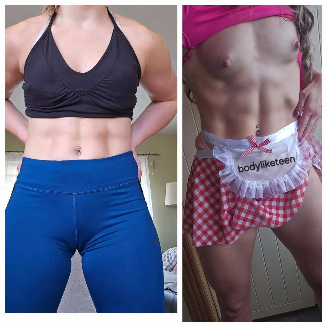 Which version of me is better - sporty or sexy?