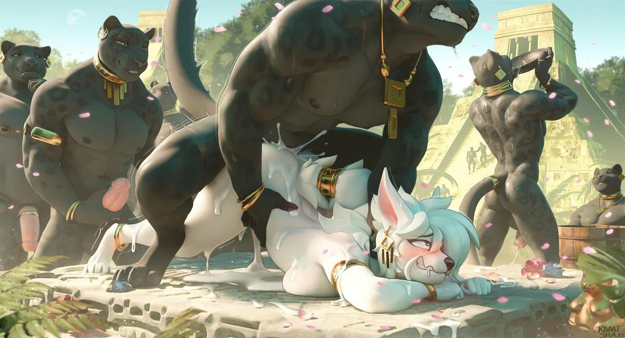 While the rest of the world is doing No Nut November, I decided to go visit a tribe that makes all its males cum at least once a day in November! And I get to be their willing sacrifice~