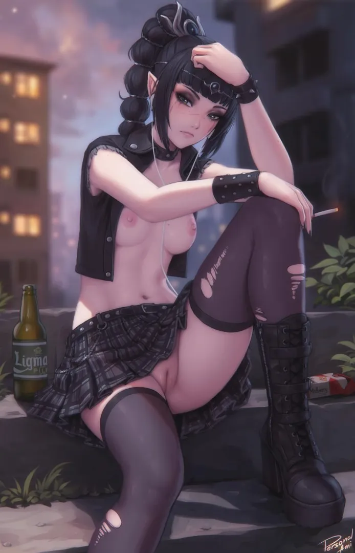 Who doesn't love a naughty goth girl 