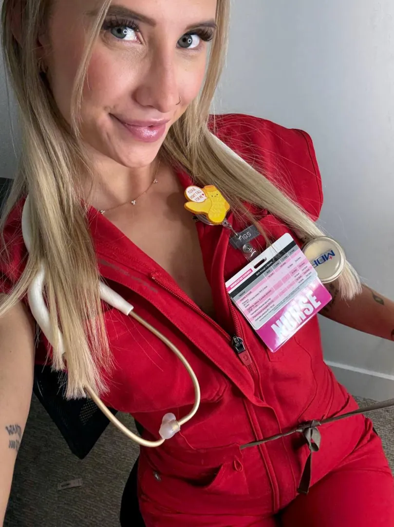 Who wants a naughty blonde nurse today?