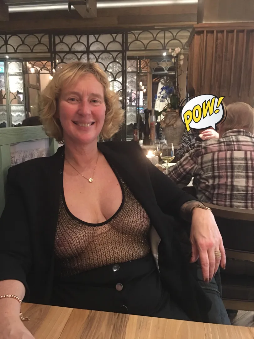 Wife in a restaurant