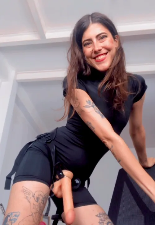 With my pretty smile I'll win your trust, and with my huge cock I'll destroy your ass.