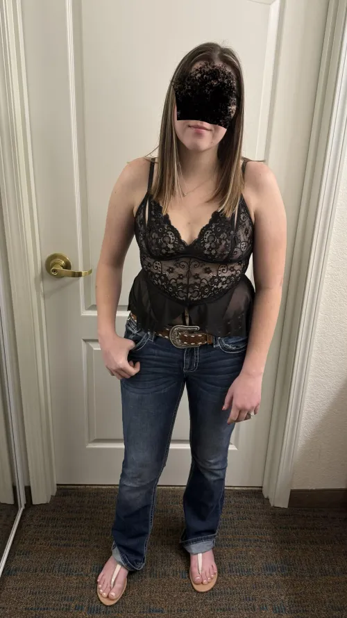 Wore this set under a jacket for a few minutes at the club