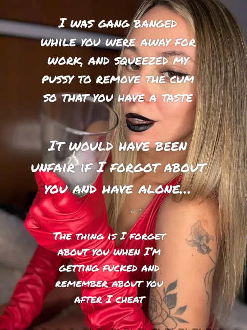 Would eat cum from a girl that just cheated?