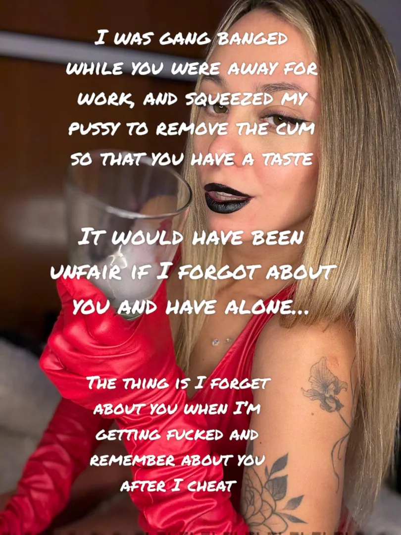 Would eat cum from a girl that just cheated?