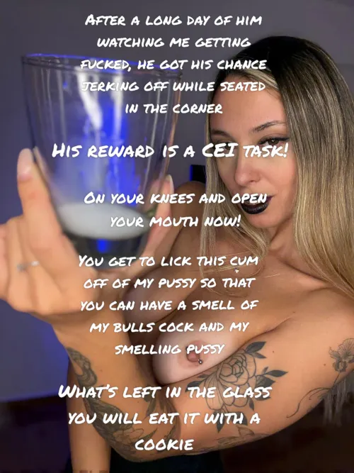 Would eat cum off of my pussy?