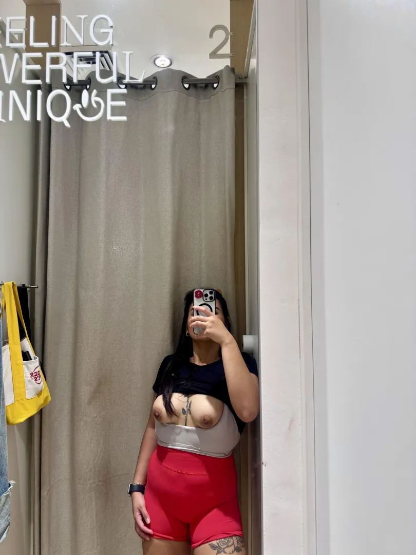 Would you come inside the [f]itting room babe and suck me?