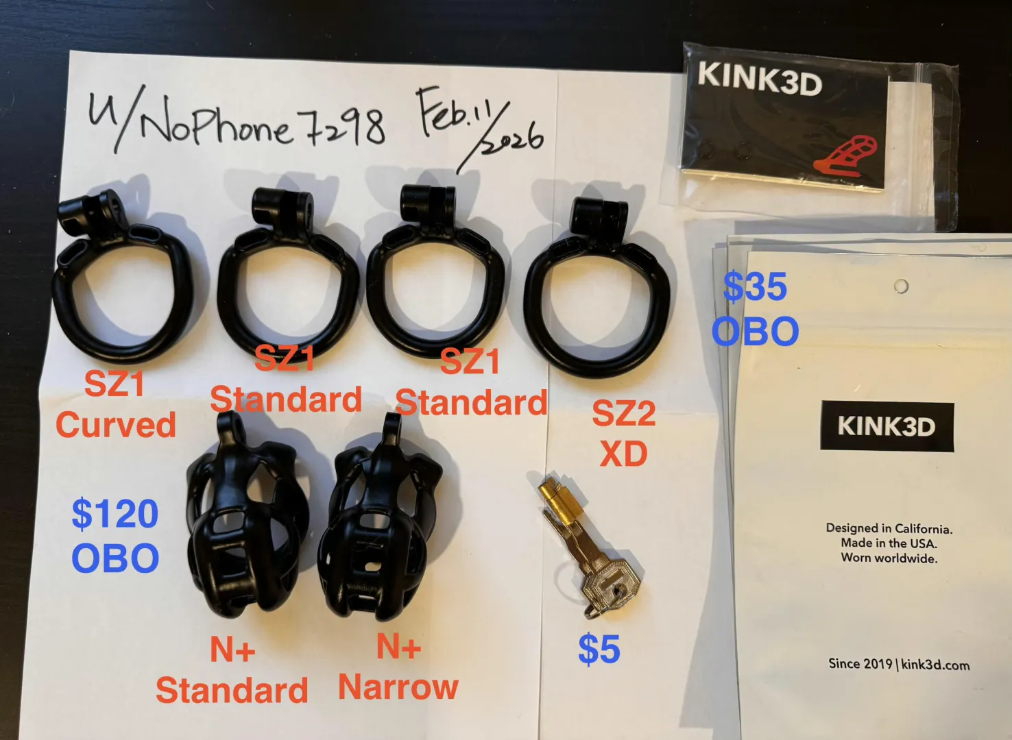 [WTS] [US] Black Cobra N+ Cages, Rings (#1 curved/standard, #2 XD)