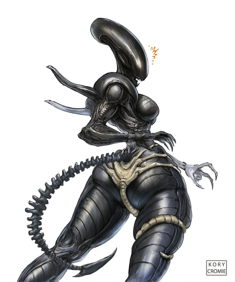 Xenomorph with a kinky facehugger [F] (TheGeniusFetus)