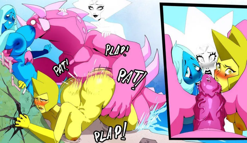 Yellow Diamond, Blue Diamond, White Diamond, & Monster Steven (coolerinker) [Steven Universe]