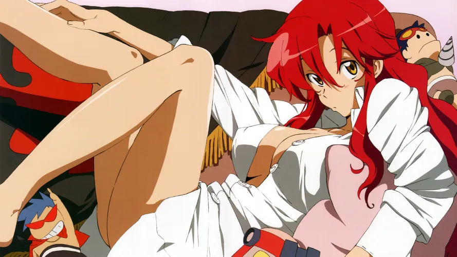 Yoko on the couch [Gurren Lagann] (3840x2160)
