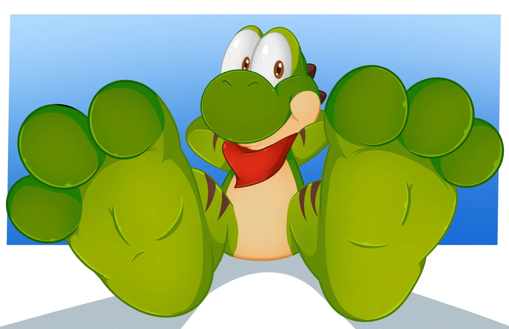 Yoshi footsies (FiboPaws)