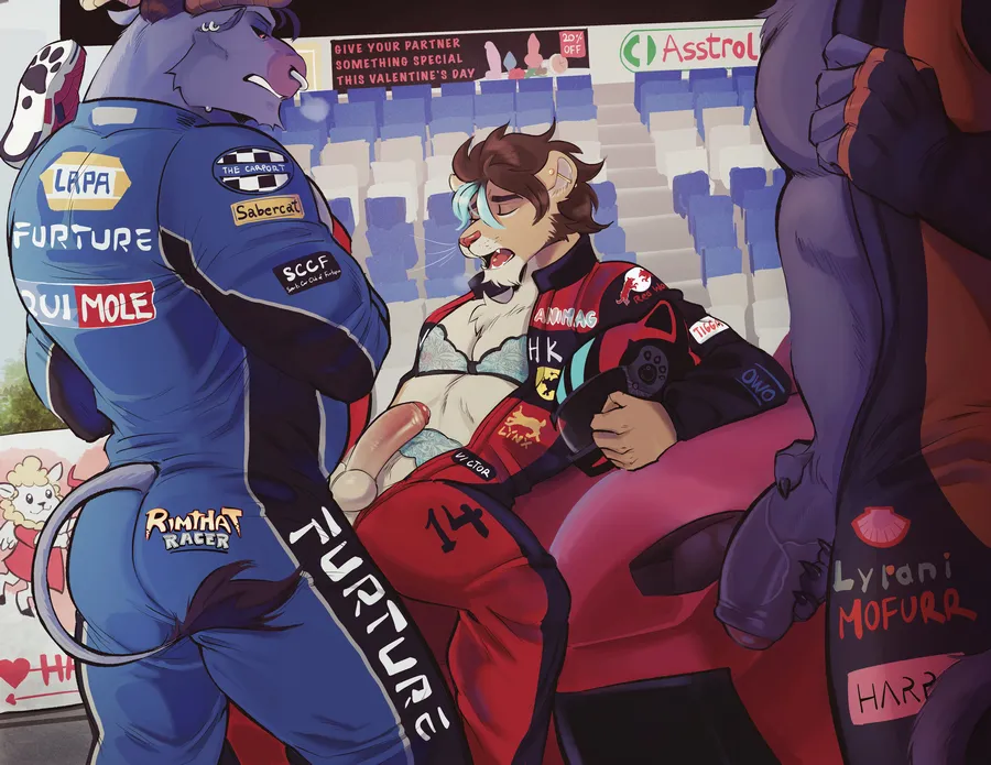 You can do it, runner, you still have to take this turn. (Artist: VHKAnsfweer)