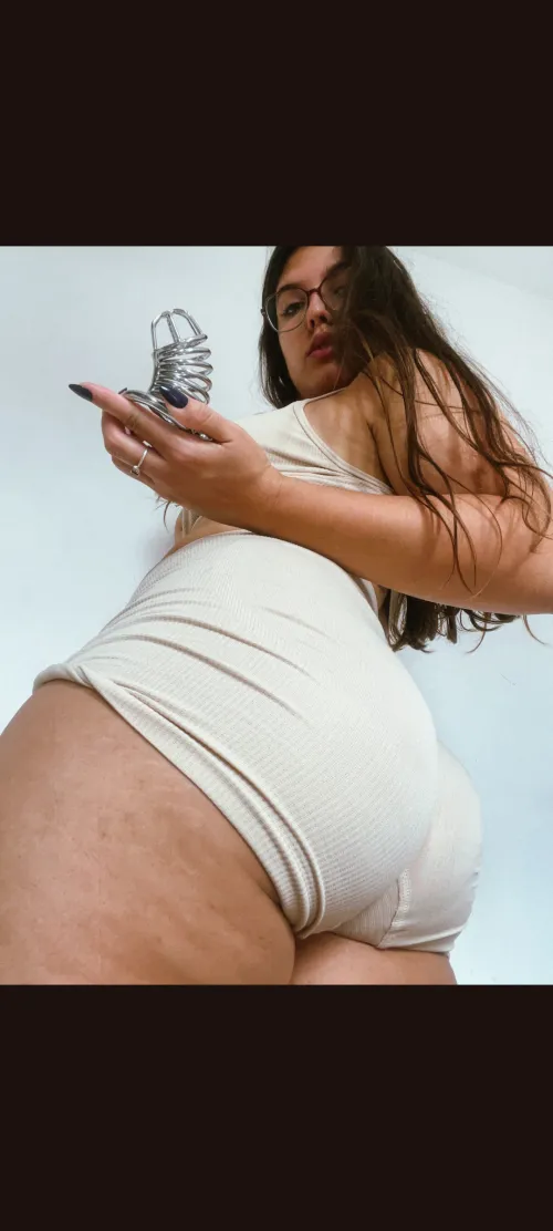 You can't stop staring at the key, but it's mine now, your pleasure is mine