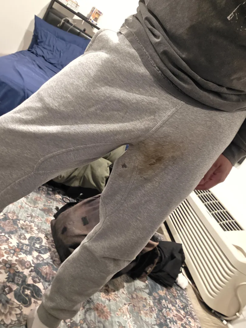 You can't tell but there's a fresh wet load hiding beneath those dry stains