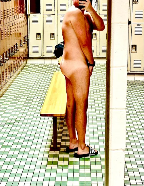 You checking my tan line out in the college open showers?