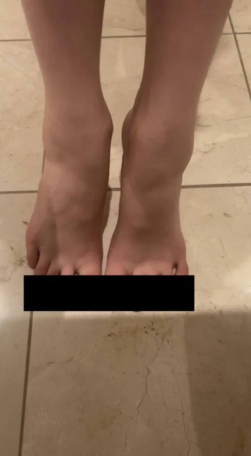 You just want to see what color my toenails are right ? 