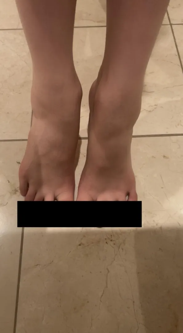 You just want to see what color my toenails are right ? 