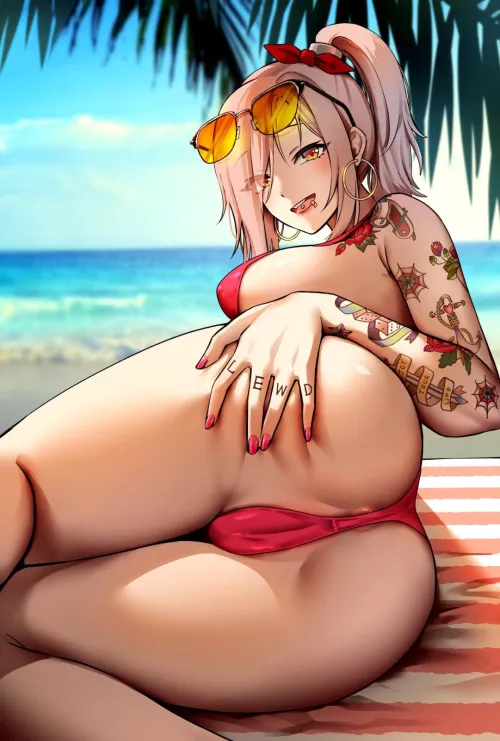 You only need to slide her undies down so you can eat her pussy before fucking her (Fefe) [Indie VTuber]