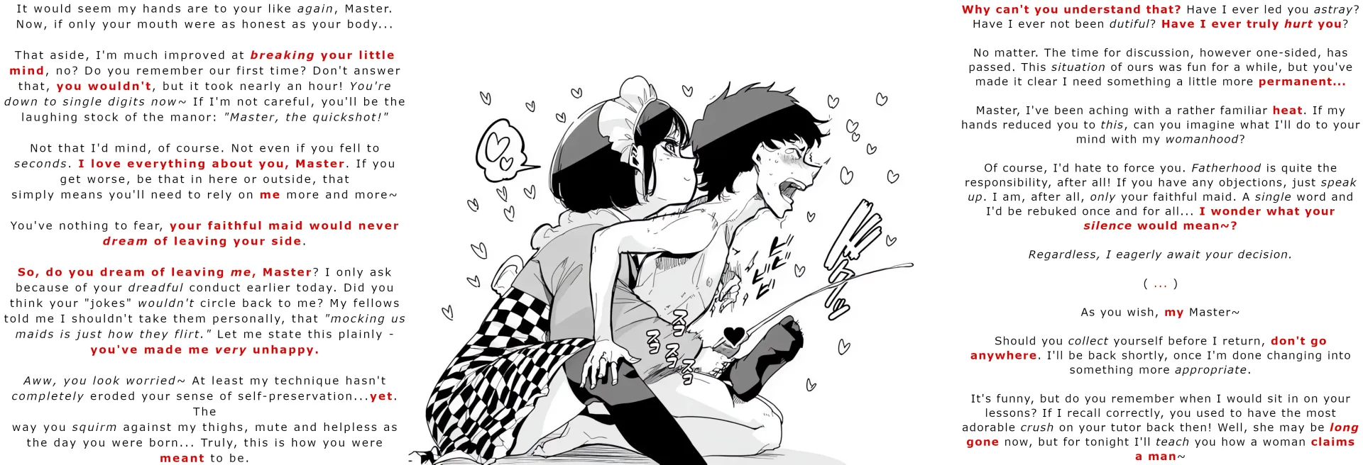 Your Dutiful, Loving, Lovely, Faithful [Maid] [yandere] [femdom] [artist: mizumori omizu]