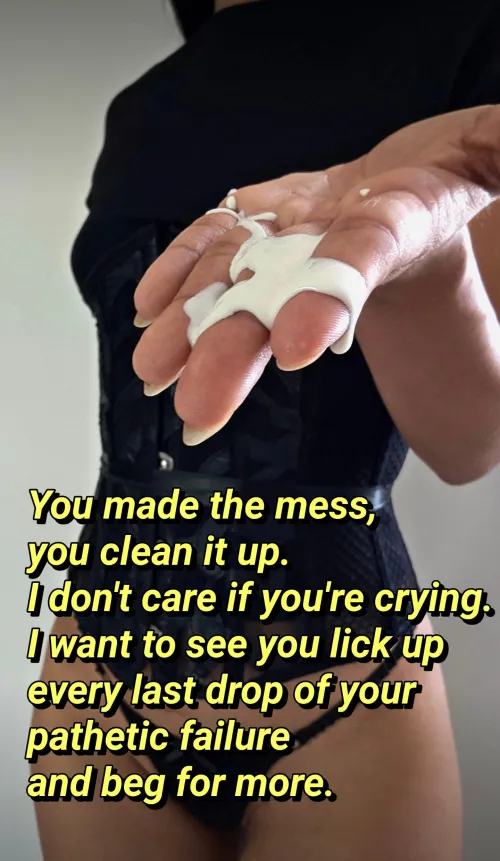 Your mess, your responsibility. Clean it up.