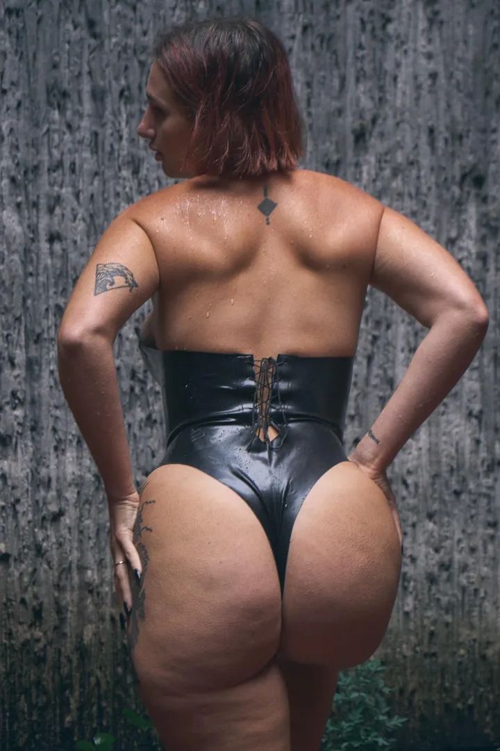 You're desperate to touch this wet latex on my body, aren't you?