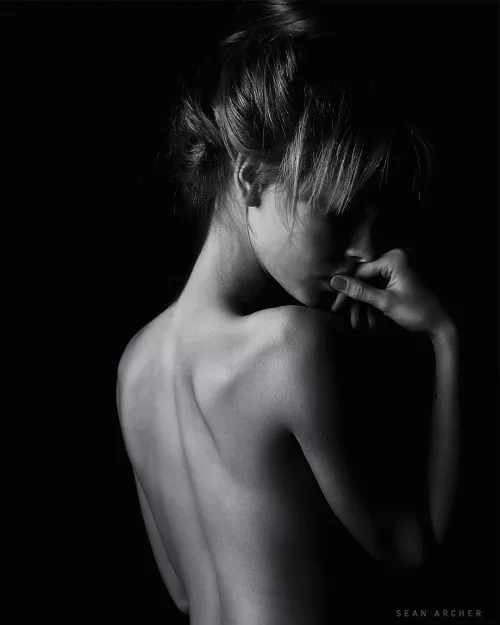 Anastasia B&W back view by Sean Archer