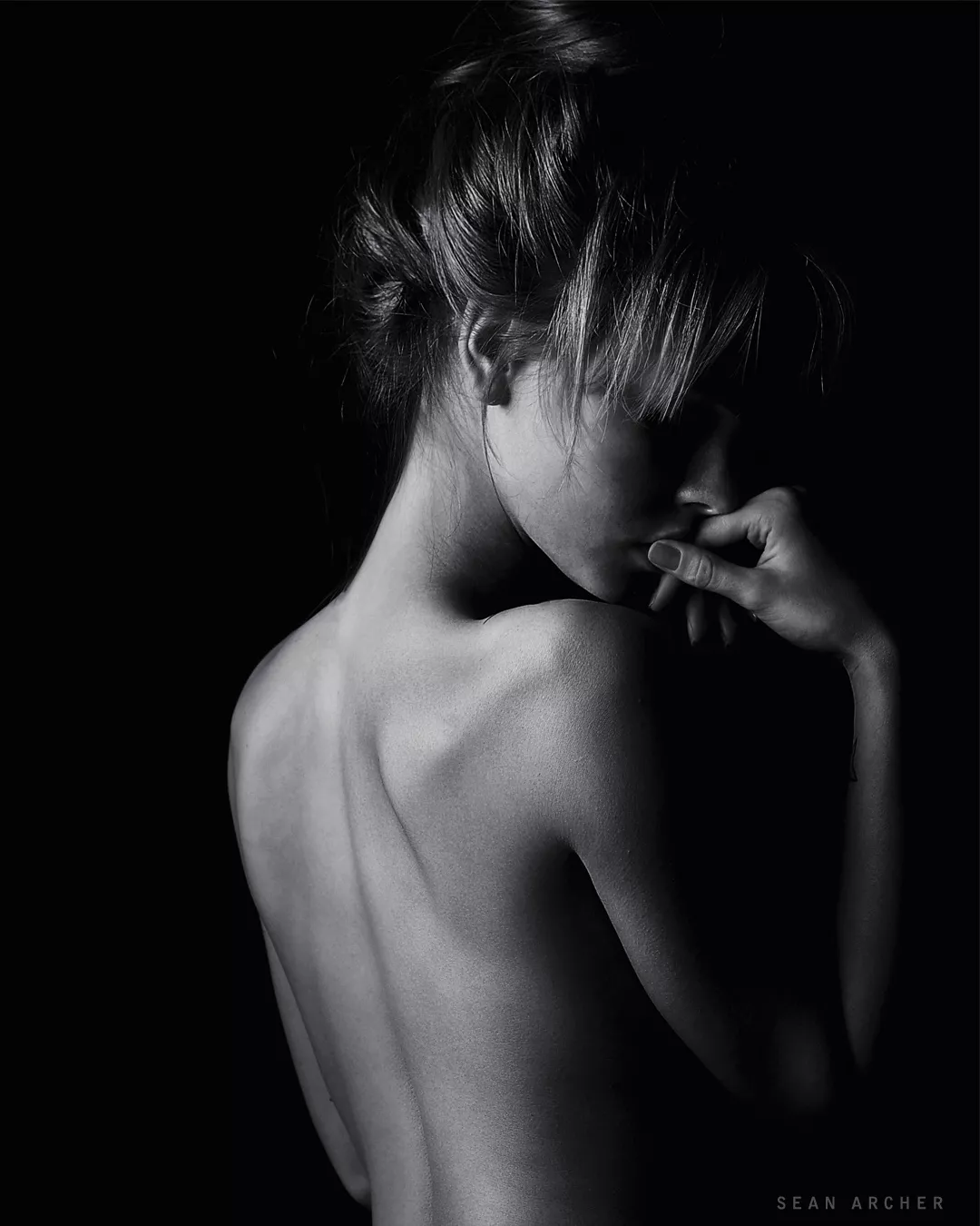 Anastasia B&W back view by Sean Archer